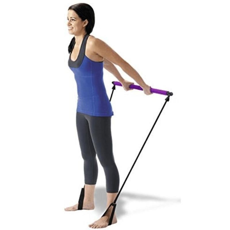 Pilates Squat Resistance Bar with Bands